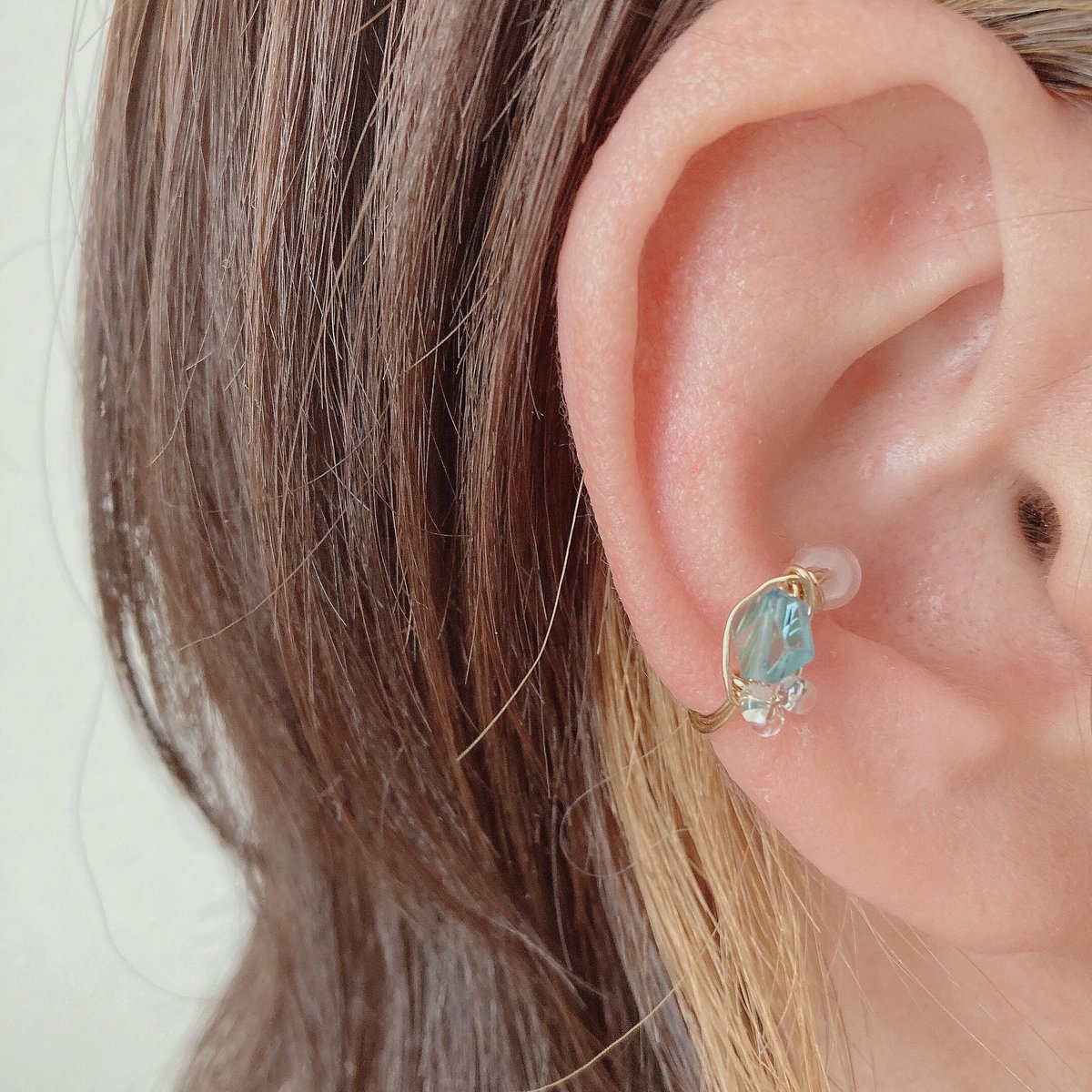 H>FRACTAL-トライアルグルイヤーカフ　ブルー×シルバー H>FRACTAL-トライアルグルイヤーカフ ブルー×シルバー H>FRACTAL