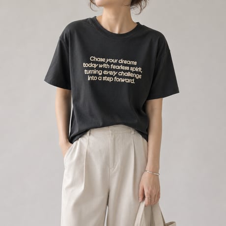 フロッキーロゴ半袖Tシャツ　F size
