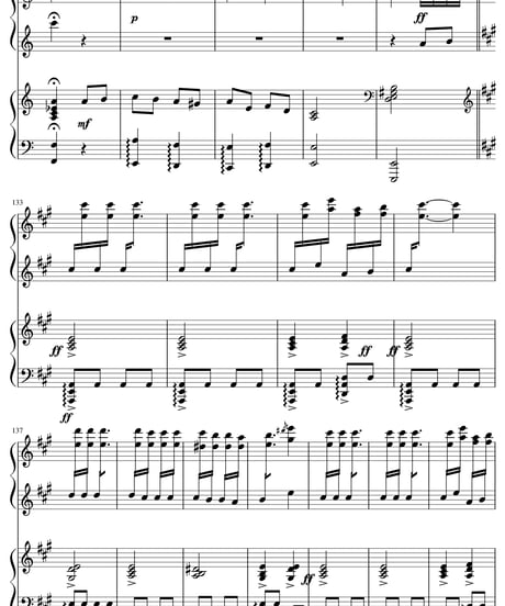 Turkish March Christmas Ver.【1piano 4hands】