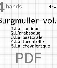 Burgmüller for two pianists vol.1【4hands 1piano】