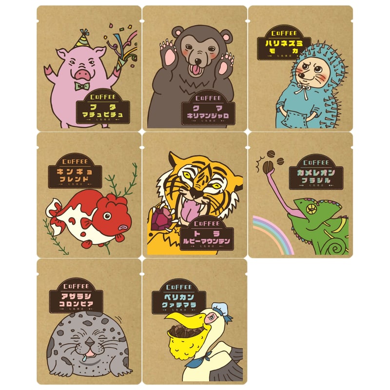ギフト包装済み】どうぶつコーヒー 24個入りコーヒーギフト（8種類各3