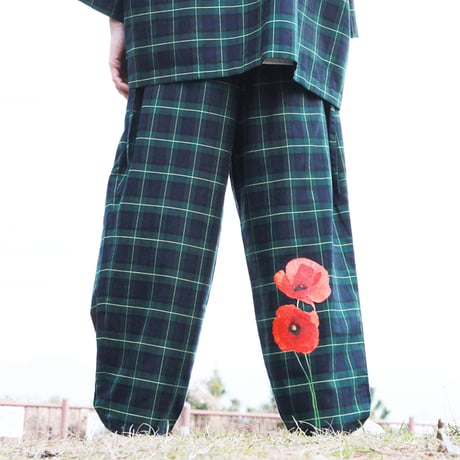 Papaver rhoeas -Tartans GREEN-