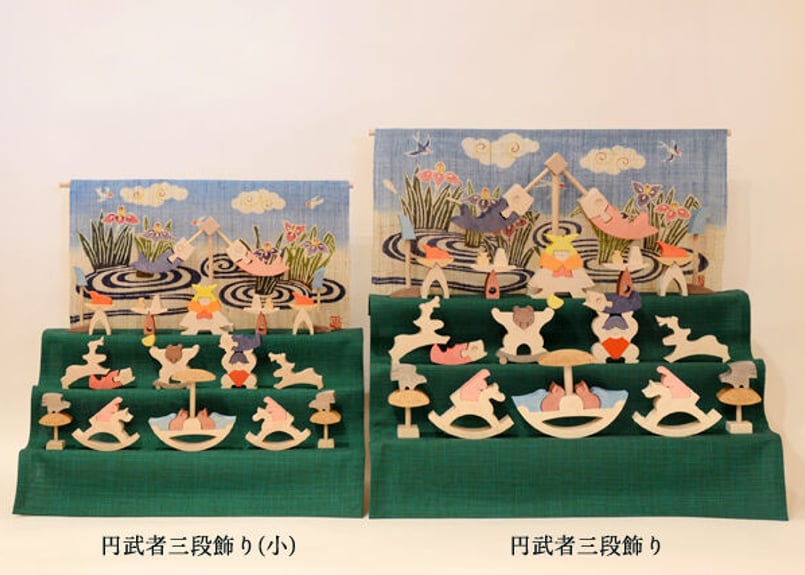円武者三段飾り（小黒三郎）