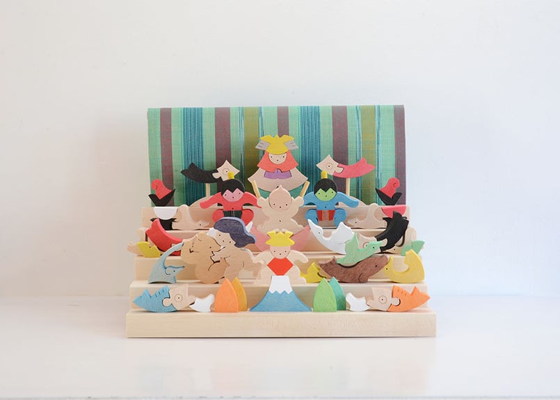 新品】小黒三郎 里山円武者五段飾り 小黒三郎 遊プラン 組木の五