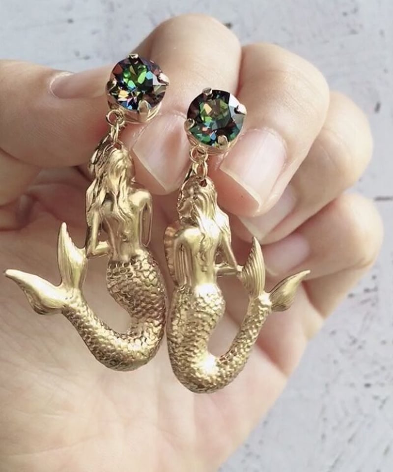 スワロ×真鍮】人魚のイヤリング | milimili Ami