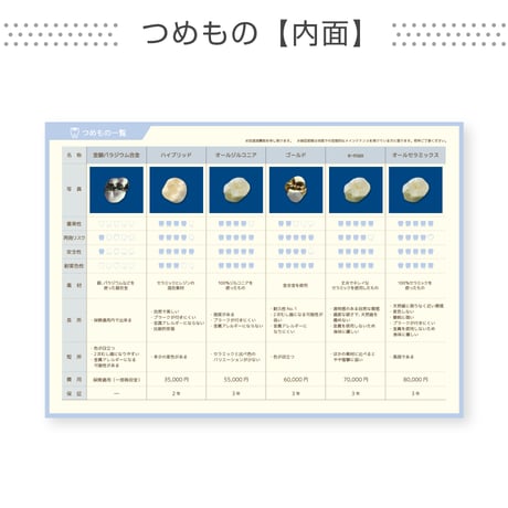 補綴カタログ＜組み合わせ自由合計800部＞（データ制作+印刷費用込）