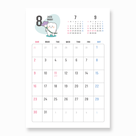 2026年版カレンダー〈後期〉
