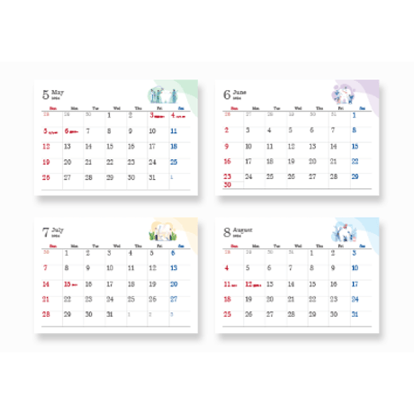 2024年版カレンダー〈シンプル〉