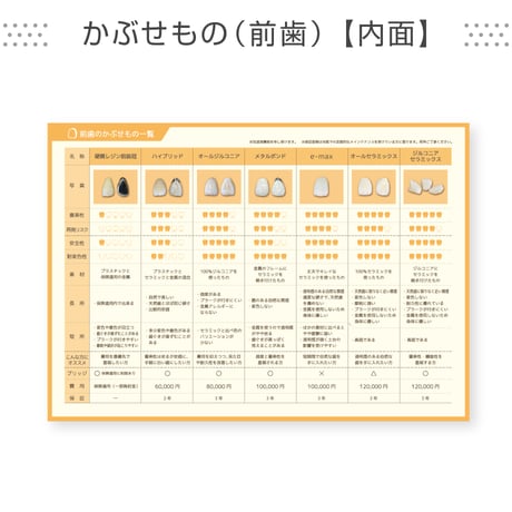 補綴カタログ＜100部＞（データ制作+印刷費用込）