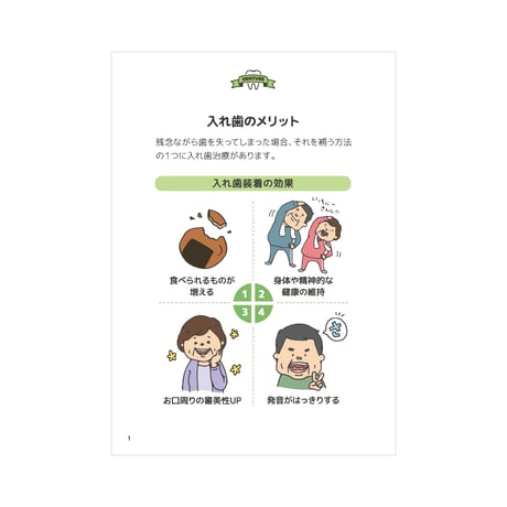 患者説明用冊子【入れ歯】＜100冊セット＞