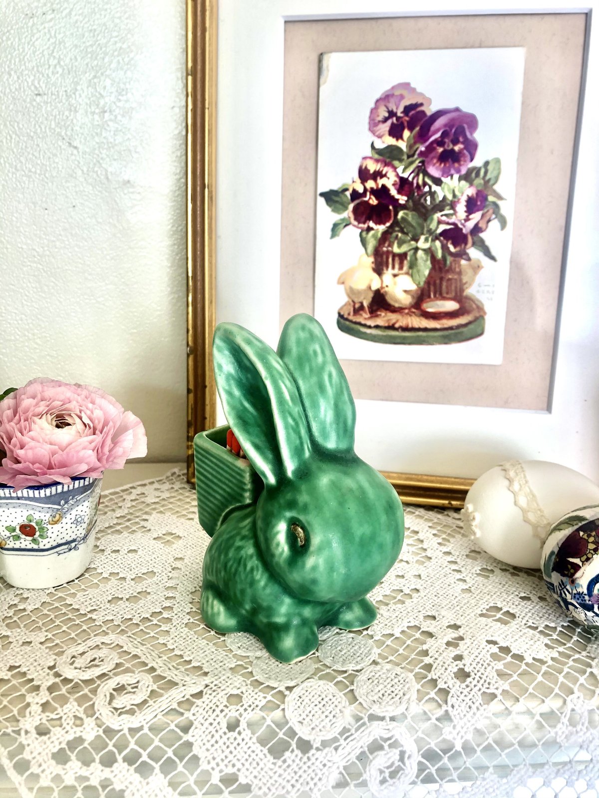 ○e-1/Sylvac社 うさぎのスタンド | PISKEY -イギリスのふるいもの