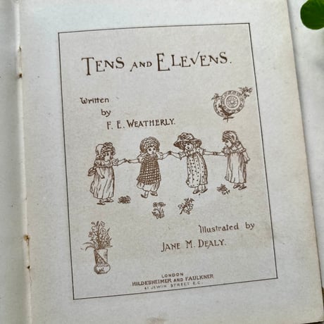 ●vp-52/1892年サイン入り 詩集絵本「TENS AND ELEVENS」