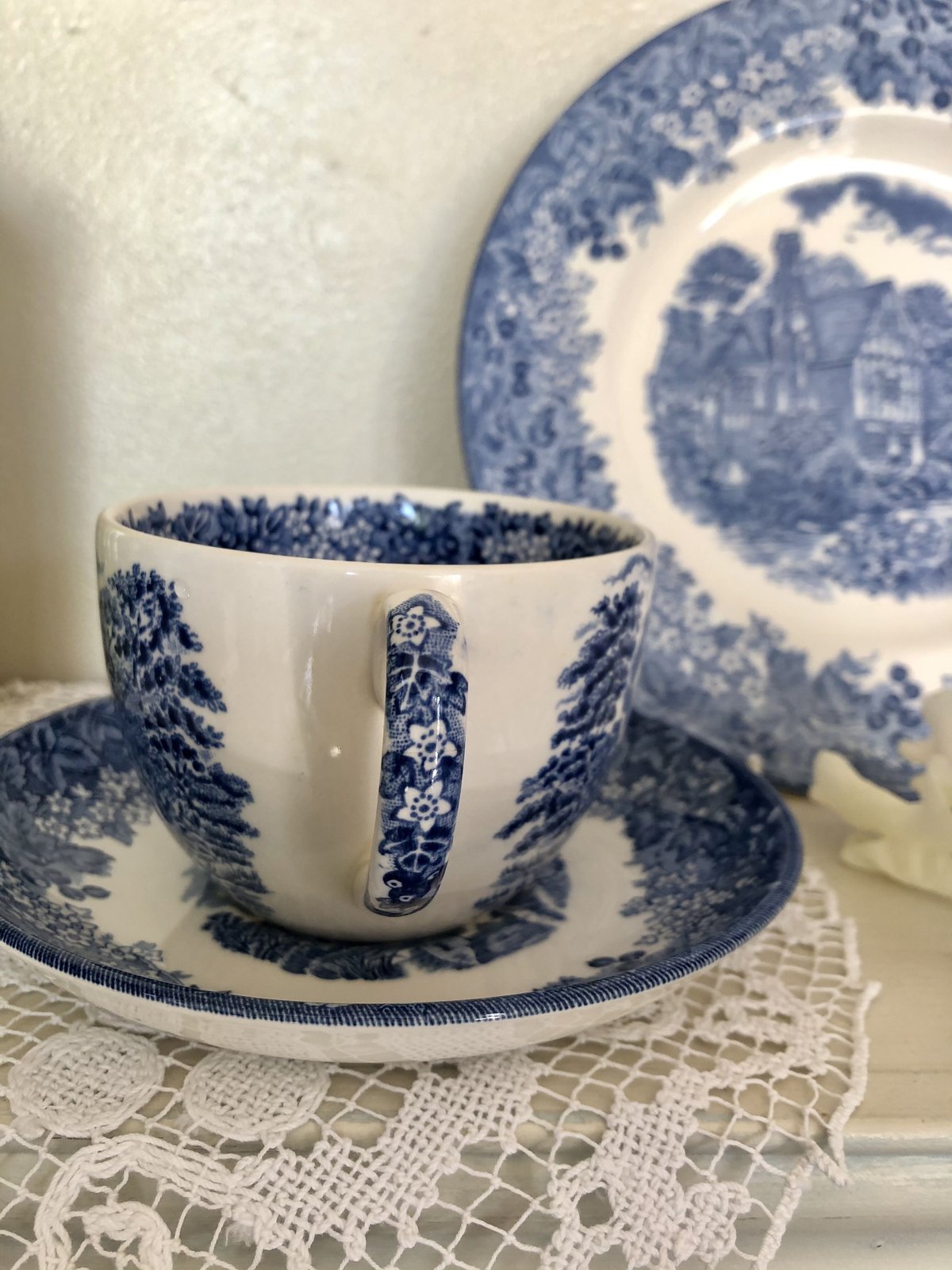 【希少•美品】ウェッジウッド ロマンティックイングランド プレート21cm5枚 ○po-17/ウェッジウッド ロマンティックイングランド セット カップ