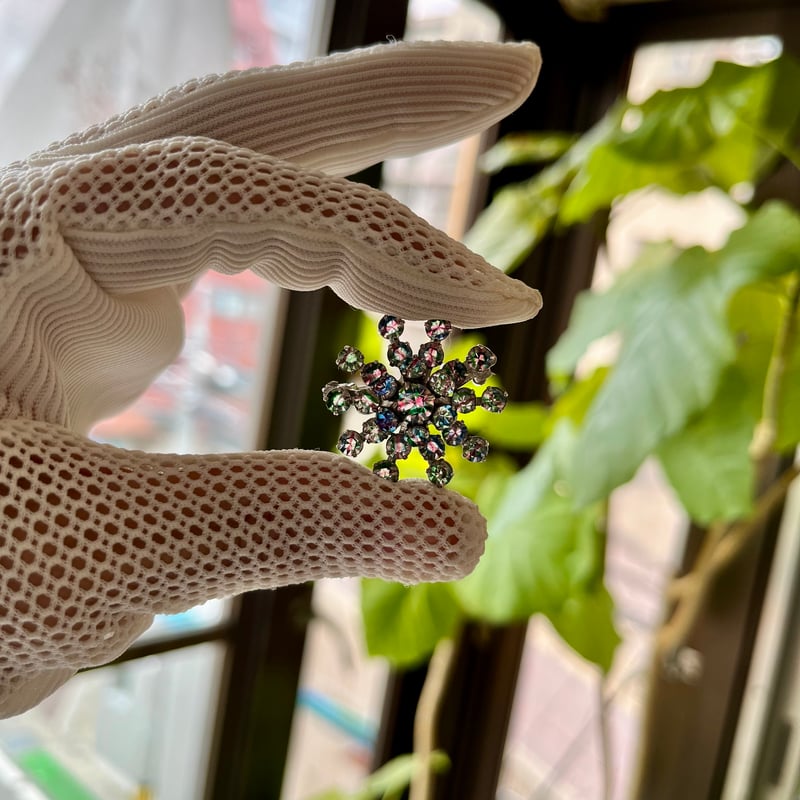 ○ab-427/アイリスガラスの星のブローチ | PISKEY -イギリスのふるい