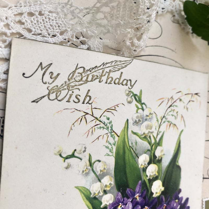 ○pg-5/スズランとすみれのポストカード/バースデー | PISKEY