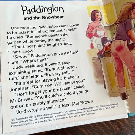 ●vp-71/1981年版 仕掛け絵本「 Paddington/パディントン」