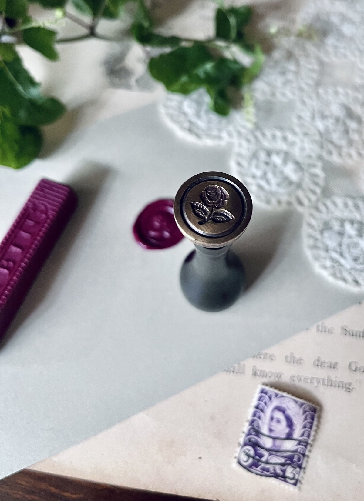 ○o-96/真鍮製 薔薇のシーリングスタンプ | PISKEY -イギリスのふるい