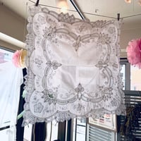 ●ｌ-85/ハンドメイド バテンレース のテーブルクロス 約50ｃｍ角