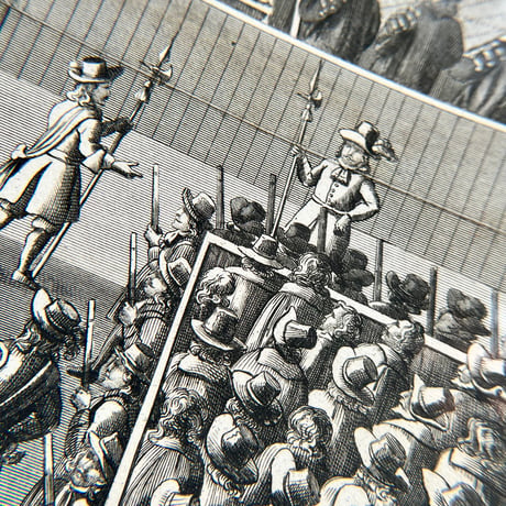 ●r-46/19世紀アンティークプリント「TRIAL OF CHARLES THE FIRST」