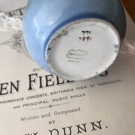 ●sh-35/1912－1925年Shelley  ハンドペイント　帆船のフラワーベース