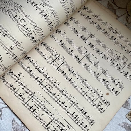 ●r-48/1880年代 手彩色/大判の楽譜「SEE-SAW WALTZ」