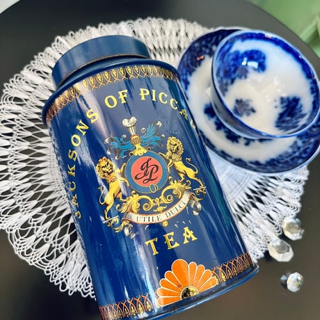 ●o-158/Jacksons of Piccadilly 獅子の紋章の紅茶缶
