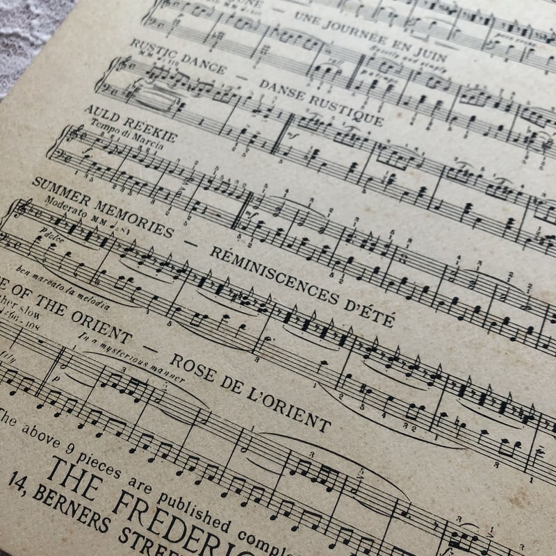 1930年代　フランス　アンティーク楽譜イヴモンタン イベットジロー　等17冊 ○pg-30/1910年代ピアノ譜「PICTURES OF STORYLAND」 | PISK