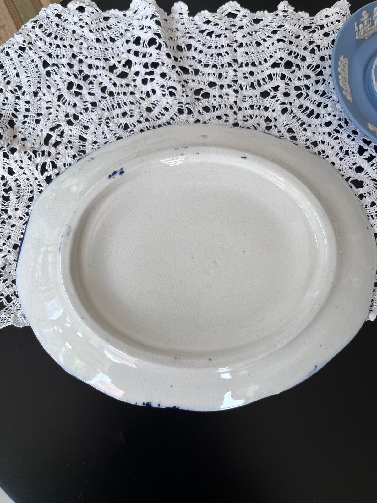 ○po-96/ヴィクトリアン フローブルー オーバル型ティーポットスタンド