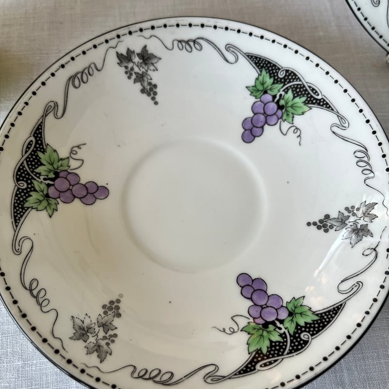 ○sh-41/Shelley アール・デコのトリオ カップ＆ソーサー＋プレート