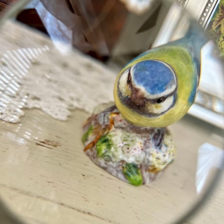●po-206/Royal Worcester ハンドペイントの小鳥