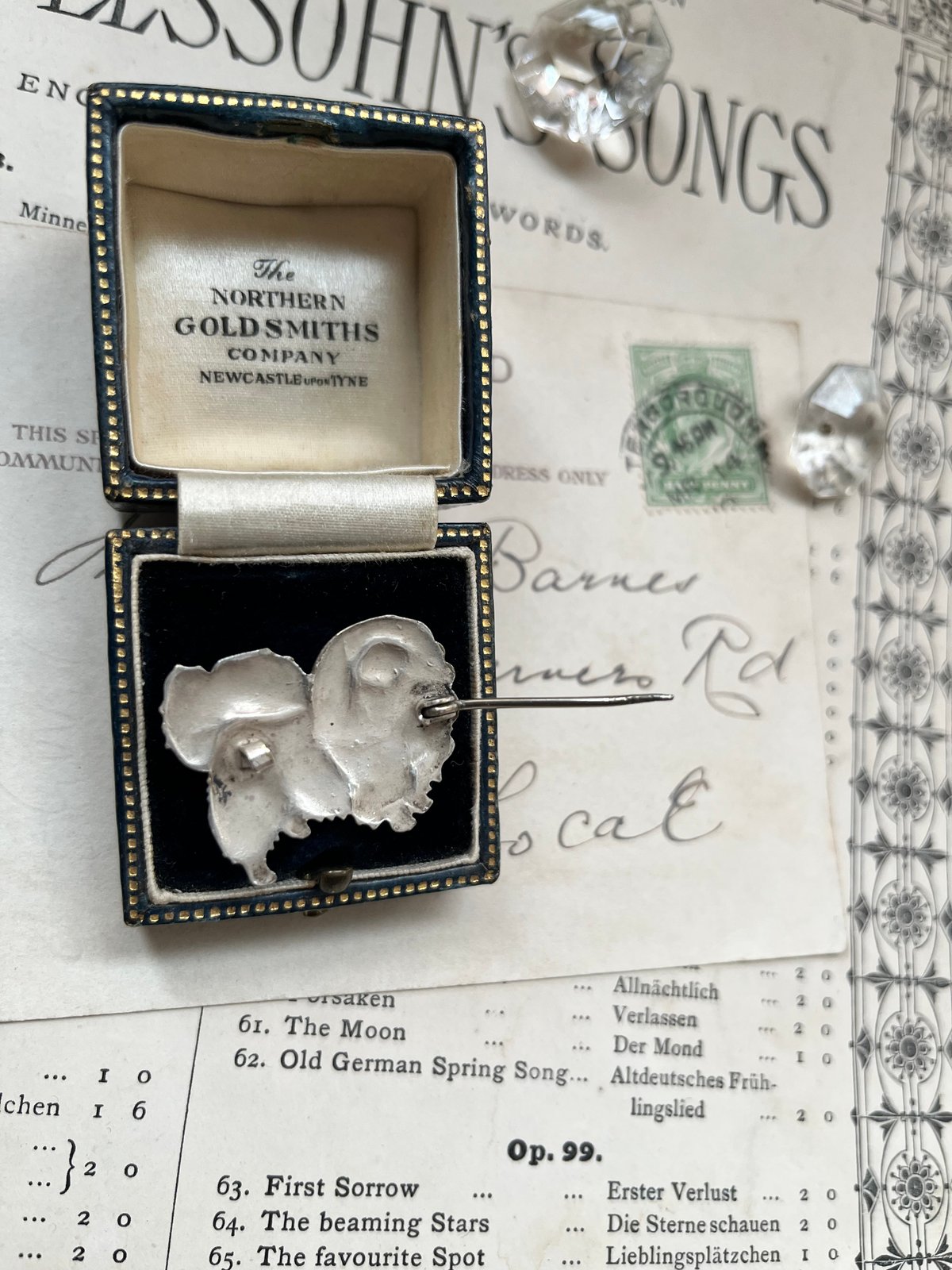 ○ab-453/シルバープレート製 ペキニーズのブローチ | PISKEY