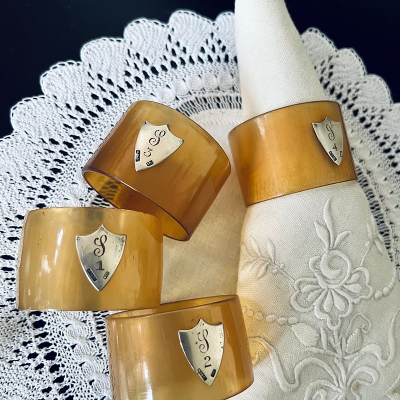 ナプキンリング★アンティークシルバー★バラ★透かし彫り★5個組 ナプキンリング☆アンティークシルバー☆バラ☆透かし彫り☆5個組