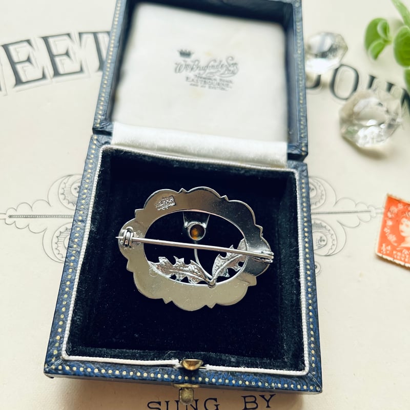 ○ab-446/ MIZPAH製 シスル(あざみ）のブローチ | PISKEY -イギリスのふ