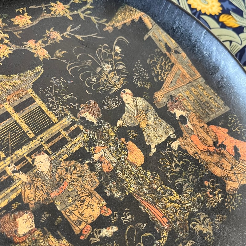 ○s-104/ パピエマシェのシノワズリのトレイ | PISKEY -イギリスの