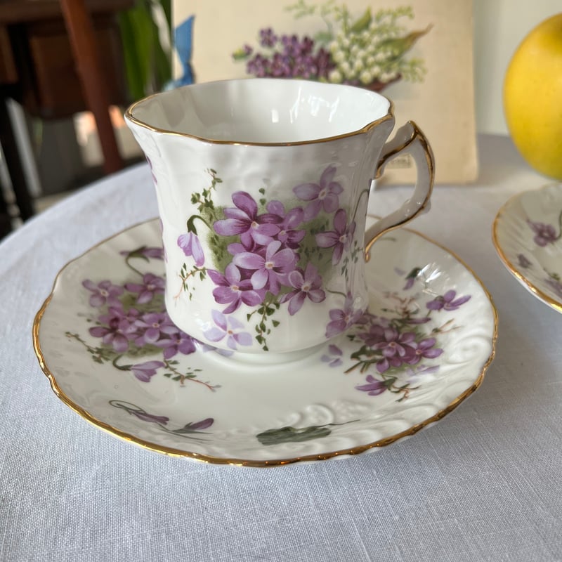 ○po-112/Hammersley ハマースレイ すみれのカップ＆ソーサー