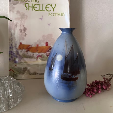 ●sh-35/1912－1925年Shelley  ハンドペイント　帆船のフラワーベース