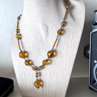 ●ab-307/アール・デコ アンバーカラーのネックレス