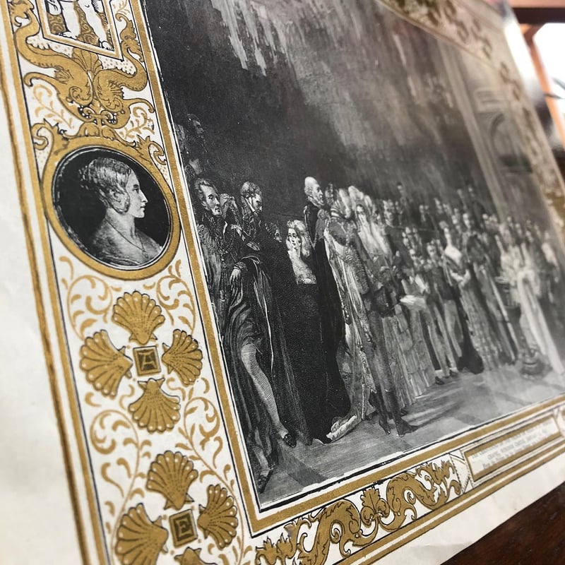 ○r-8/ 1887年 ヴィクトリア女王＆アルバート公の大判アンティーク