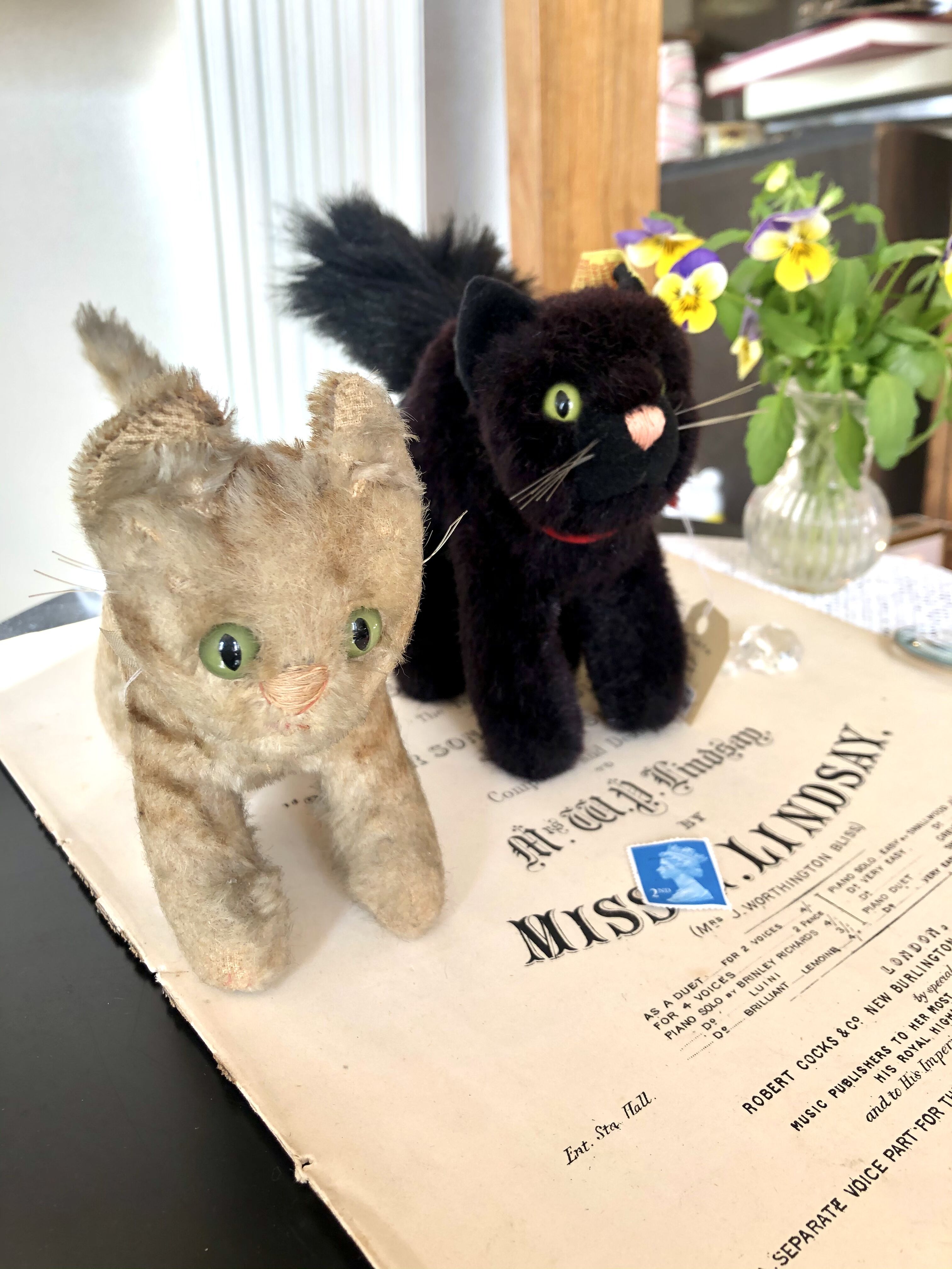 ビンテージ　シュタイフ　トム　キャット　黒猫　最小サイズ original