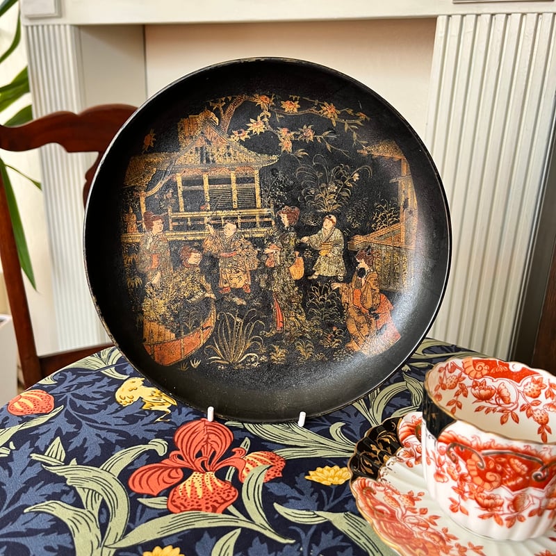 ○s-104/ パピエマシェのシノワズリのトレイ | PISKEY -イギリスの