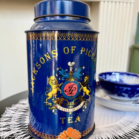 ●o-158/Jacksons of Piccadilly 獅子の紋章の紅茶缶