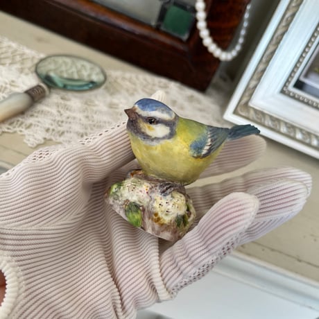 ●po-206/Royal Worcester ハンドペイントの小鳥