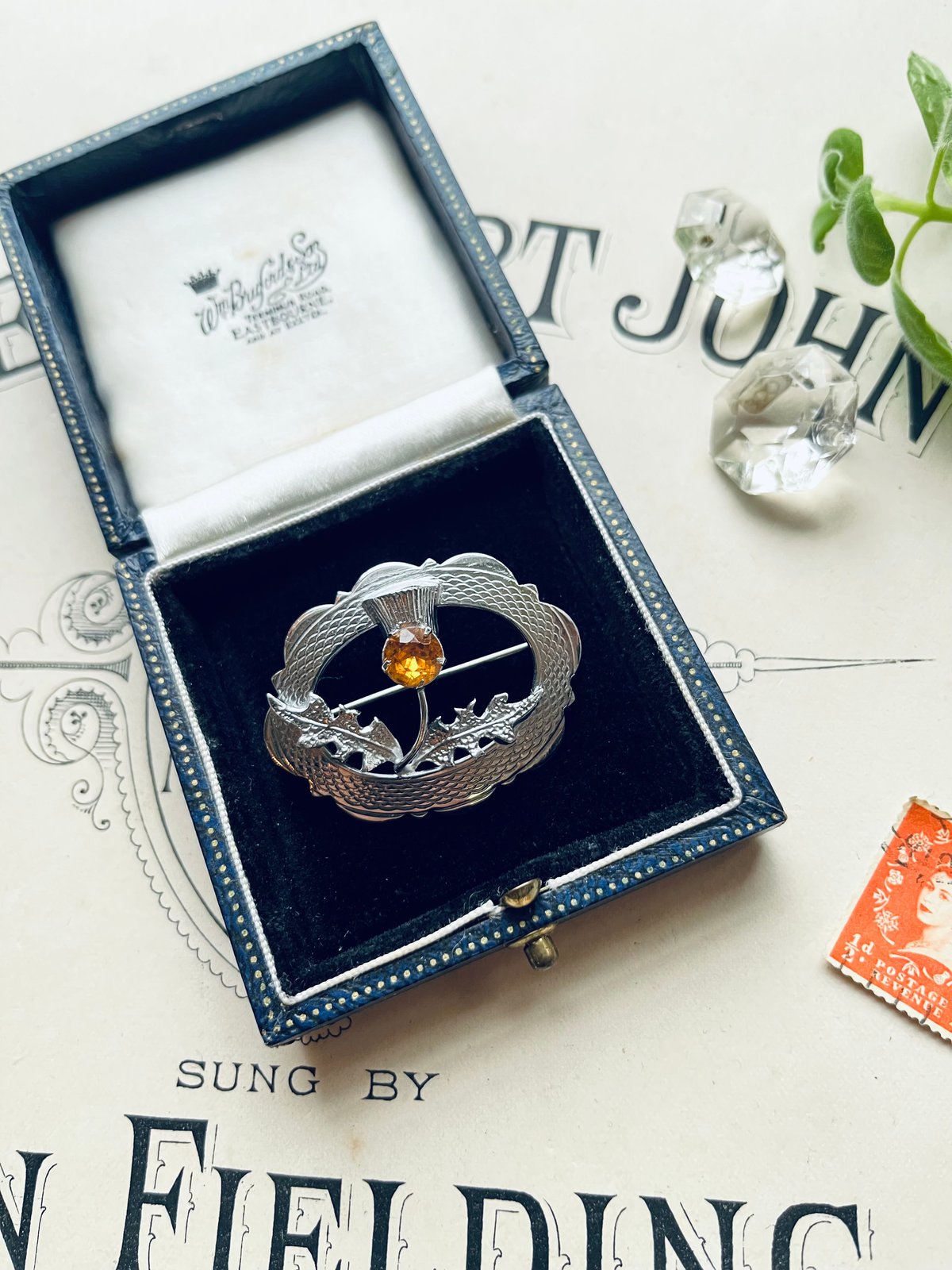 ○ab-446/ MIZPAH製 シスル(あざみ）のブローチ | PISKEY -イギリスのふ