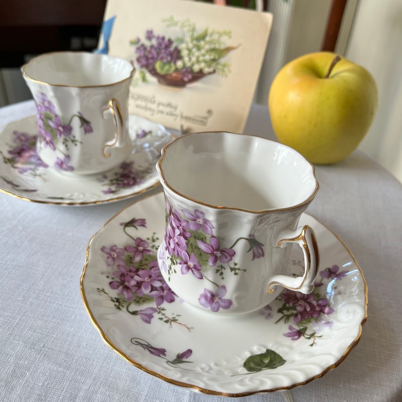○po-112/Hammersley ハマースレイ すみれのカップ＆ソーサー | PISKEY