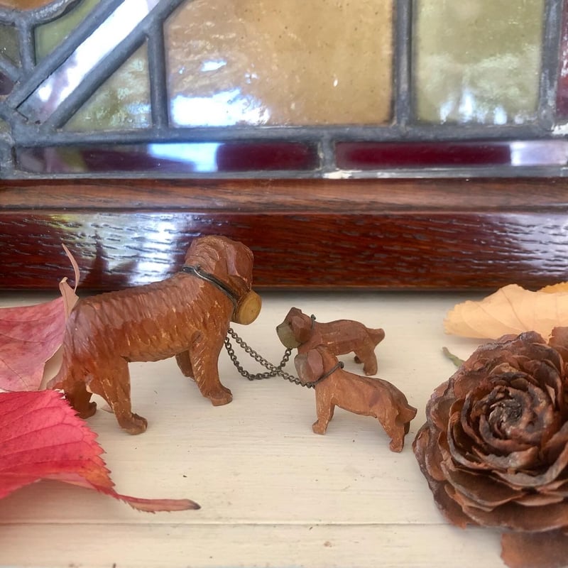 美品イタリア製の木彫りドクター？と犬 Amazon | Vintageイタリア木製人形/ROMERロメール木彫りドクターお医者