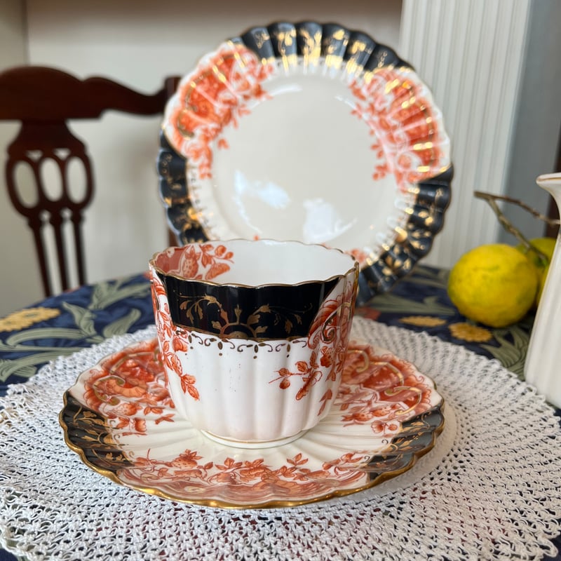 英国アンティーク　ワイルマントリオ1880年頃カップ・ソーサー　wileman 英国アンティーク ワイルマントリオ1880年頃カップ・ソーサー