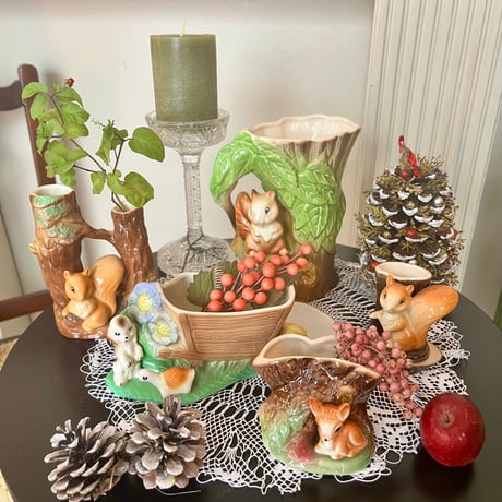 ●po-157/HORNSEA りすのフラワーベース