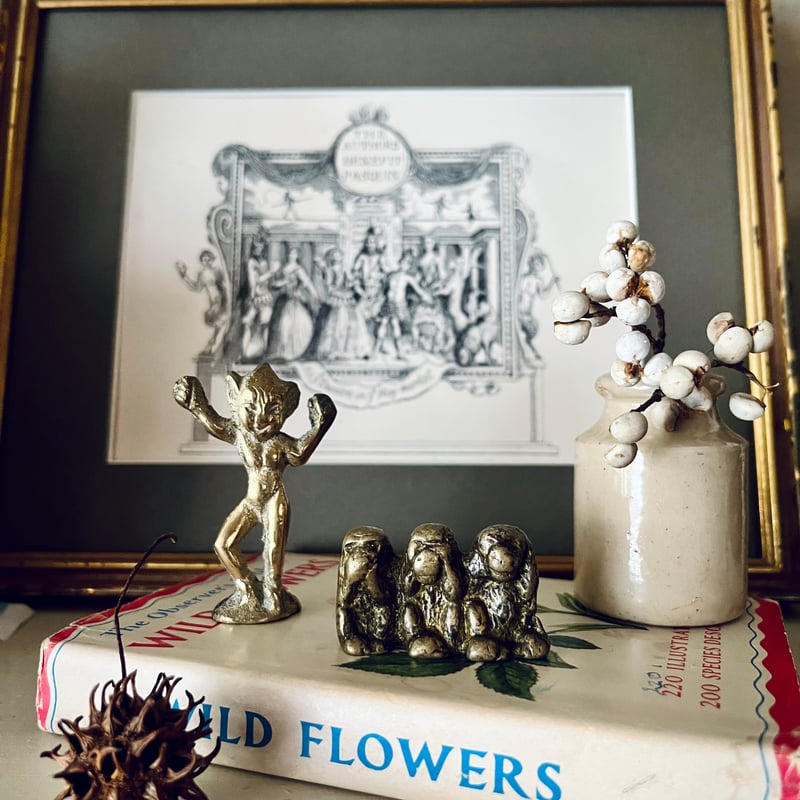 ○o-146/真鍮製 見ざる言わざる聞かざるの三猿 | PISKEY