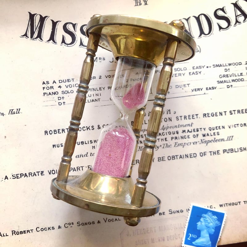 ○s-42/真鍮製 砂時計 | PISKEY -イギリスのふるいものかわいいもの-