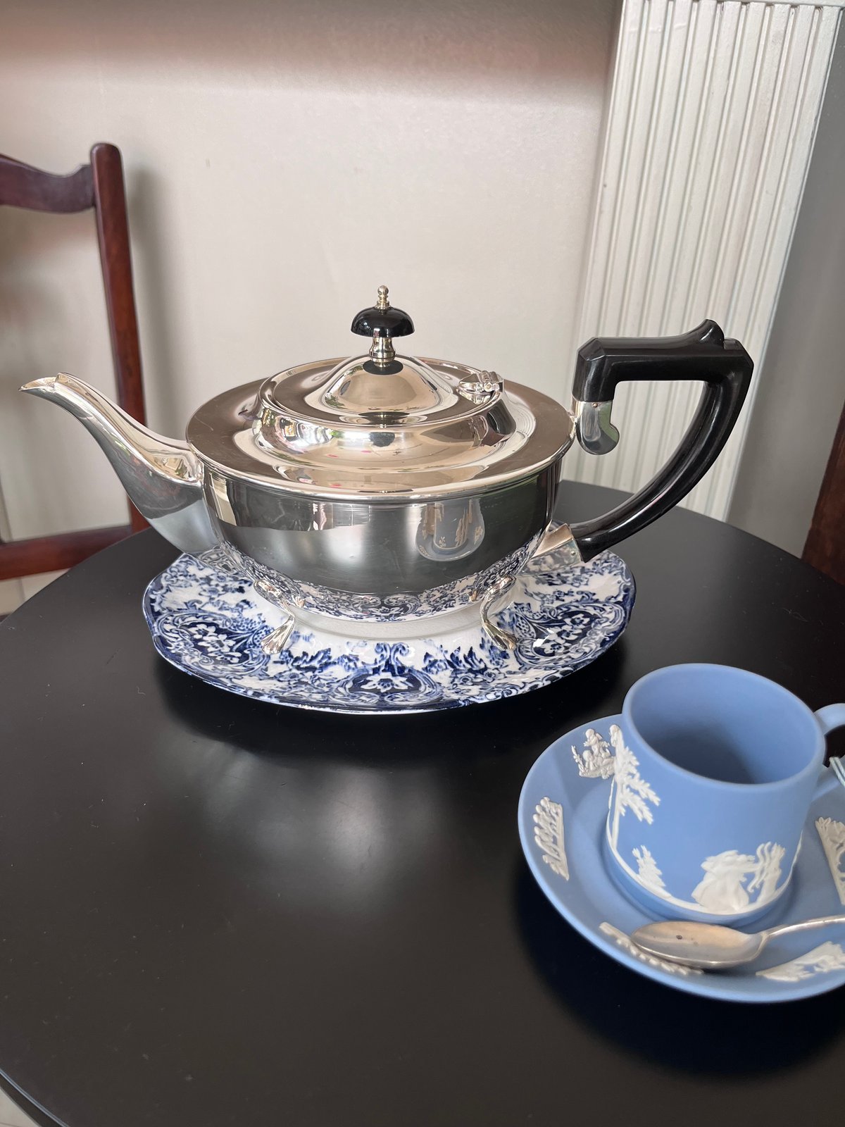 アールヌーボ ヴィクトリアン　アンティークタイル ポットスタンド　トリベット アールヌーボ ヴィクトリアン アンティークタイル ポットスタンド